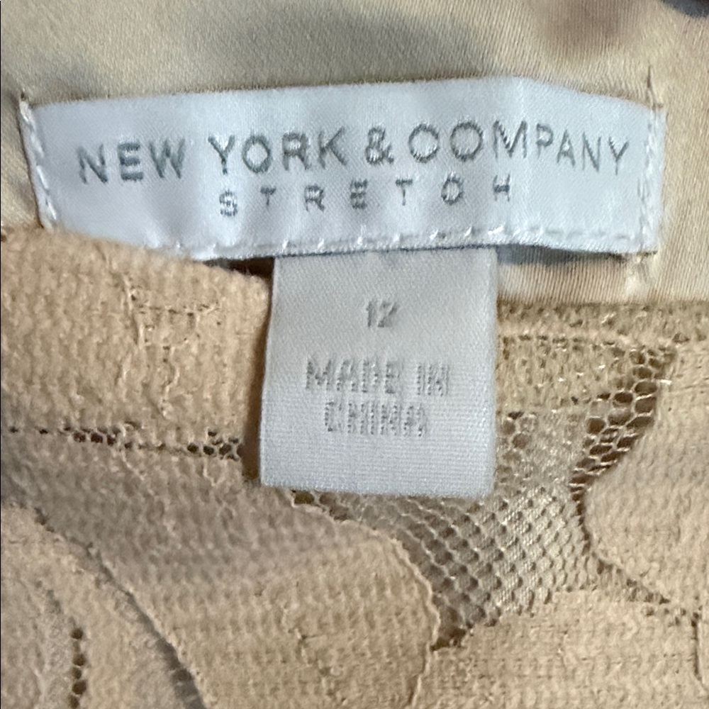 New York & Company Floral Lace A-Line Skirt - Cream - Picture 2 of 7